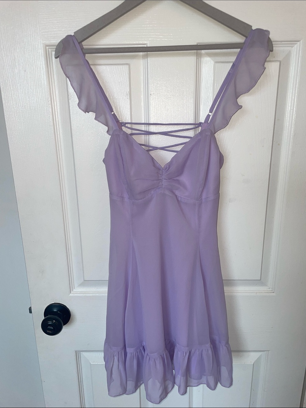 Lucy in the Sky Lilac Ruffle Strap Chemise